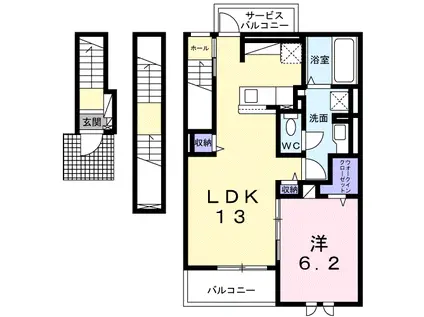 グラシア(1LDK/3階)の間取り写真