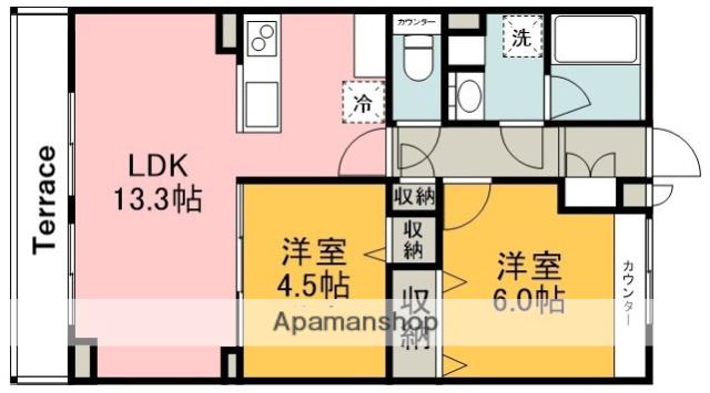 アストリーム(2LDK/1階)の間取り写真