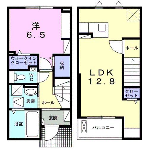 ル・シエル クレール(1LDK/1階)の間取り写真
