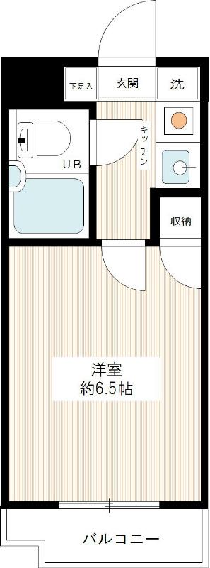 ワコーレリバーサイド多摩川2(1K/5階)の間取り写真