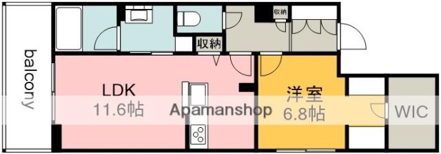 エクラージュ調和(1LDK/2階)の間取り写真