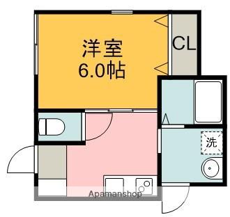 MEDUSE(1DK/1階)の間取り写真