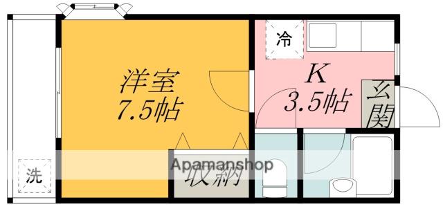 ドリームエイト(1K/1階)の間取り写真