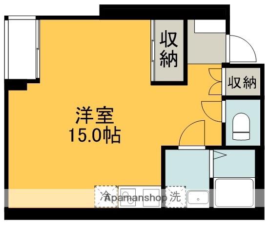 バウムハウス本宿(ワンルーム/3階)の間取り写真