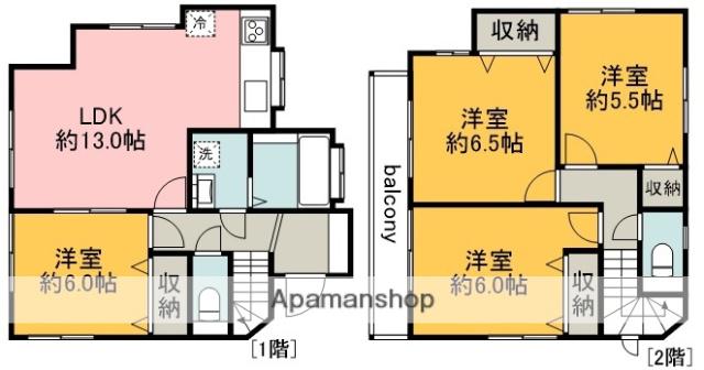 京王電鉄相模原線 京王多摩川駅 徒歩6分 2階建 築16年(4LDK)の間取り写真