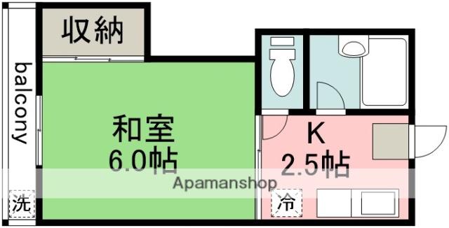 コーポ山田A(1K/1階)の間取り写真