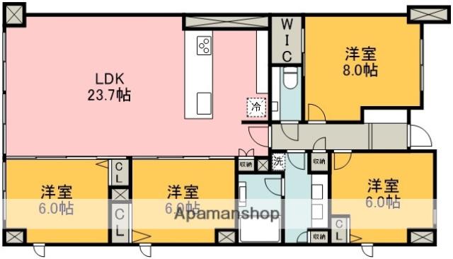 CLASS調布(4LDK/3階)の間取り写真