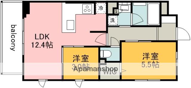 華のテラス(2LDK/2階)の間取り写真