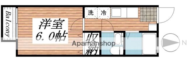 クラッシー赤堤(1K/2階)の間取り写真