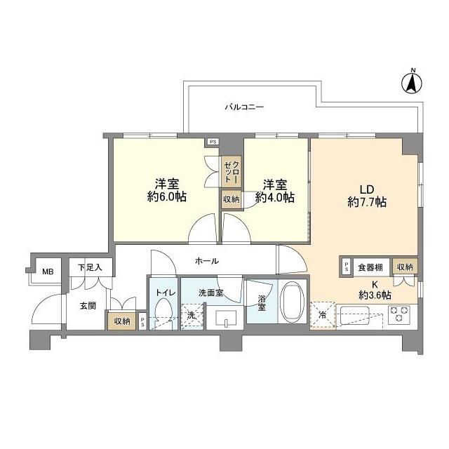 サンウッド中野上ノ原 1階階 間取り