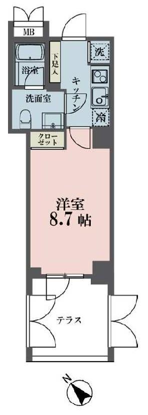 メゾンビスタ渋谷宇田川 1階階 間取り