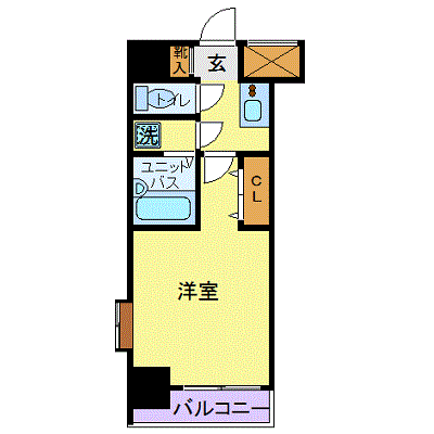 スカイコート浜松町(1K/6階)の間取り写真