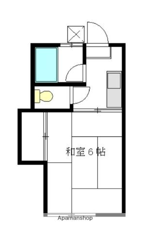 徳寿荘(1K/2階)の間取り写真