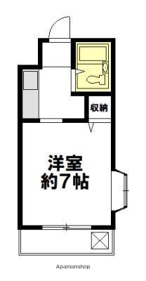 レジデンス吉岡(1K/1階)の間取り写真