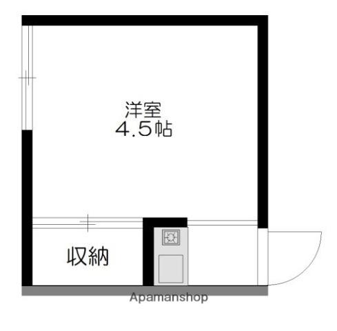 光和荘(1K/2階)の間取り写真