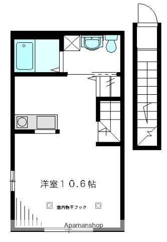 エスパシオ秋津(ワンルーム/2階)の間取り写真