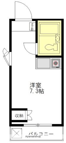 カーサ橋本(ワンルーム/2階)の間取り写真