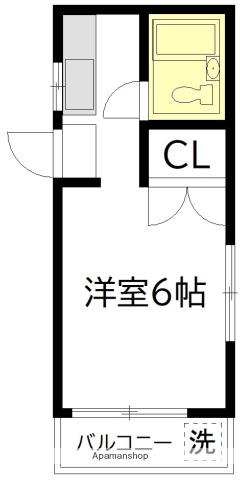 ストークハイツ小菅(1K/2階)の間取り写真