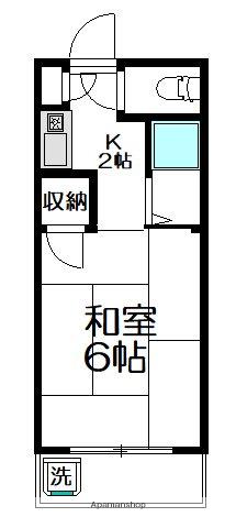 吉野マンション(1K/2階)の間取り写真