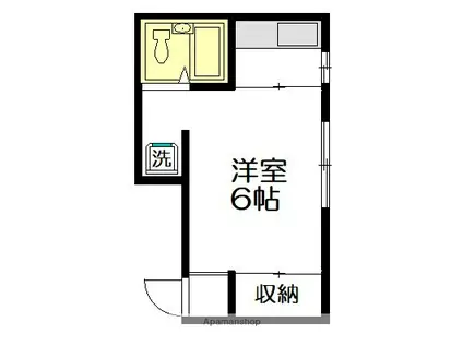 奥澤アパート(1K/2階)の間取り写真