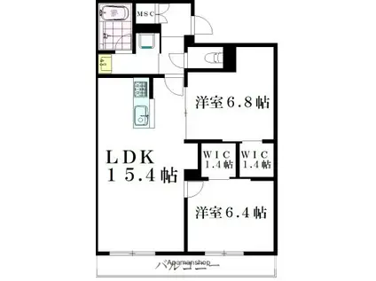 イリス吉祥寺(2LDK/2階)の間取り写真