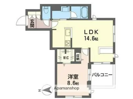 ラコルト井荻(1LDK/2階)の間取り写真