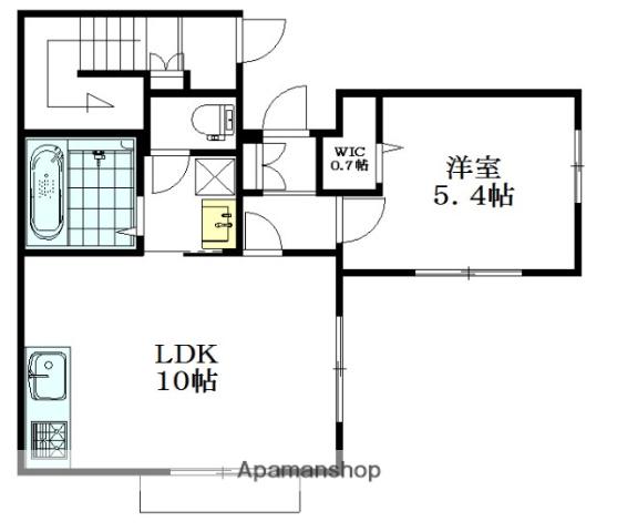 メゾンクレール羽根木(1LDK/1階)の間取り写真