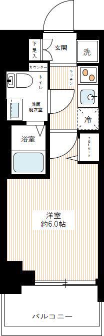 AZEST青砥Ⅱ(1K/12階)の間取り写真