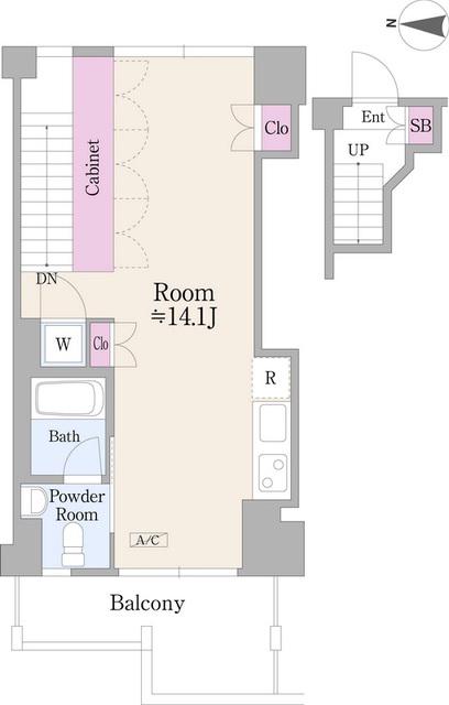 ROKA TERRAZZA(1K/3階)の間取り写真