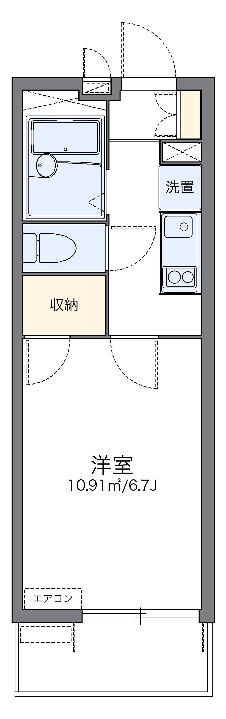 レオパレスタラセア 1階階 間取り