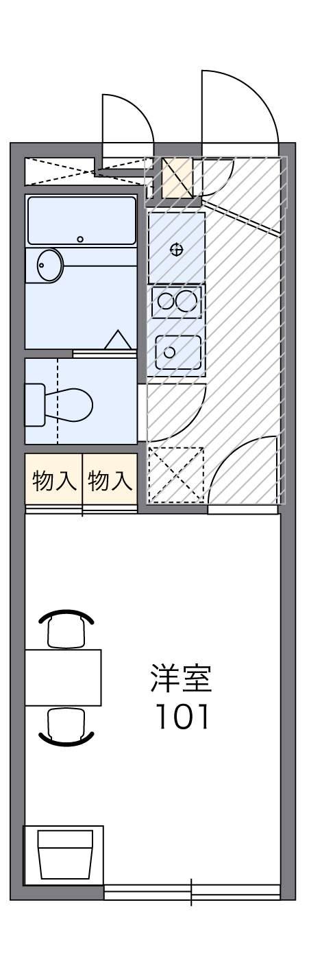 レオパレススプルース元木I 2階階 間取り