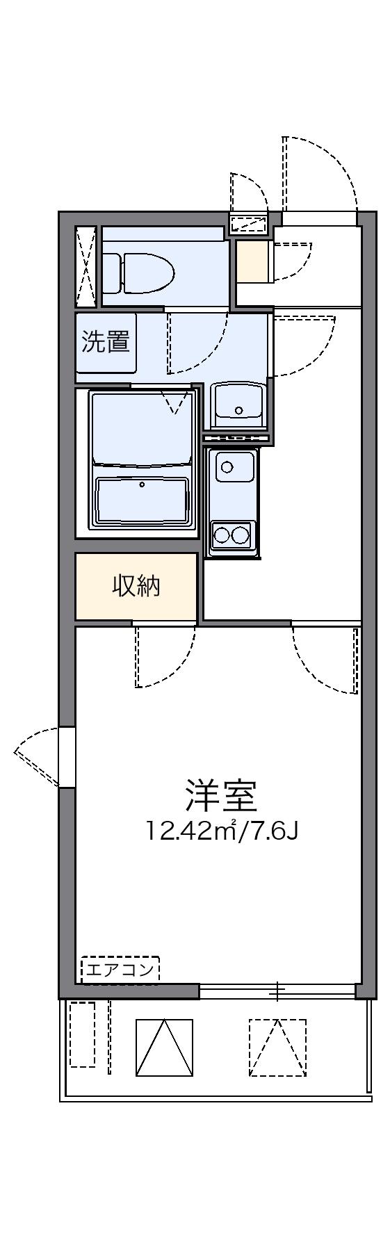 レオネクストSKY(1K/2階)の間取り写真