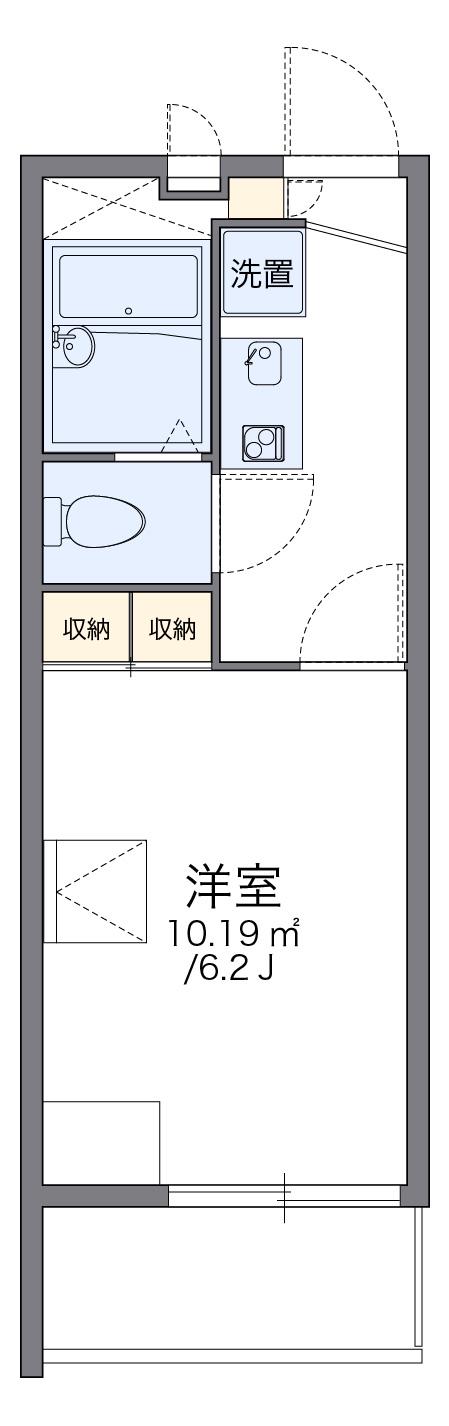 レオパレスKTⅡ(1K/3階)の間取り写真