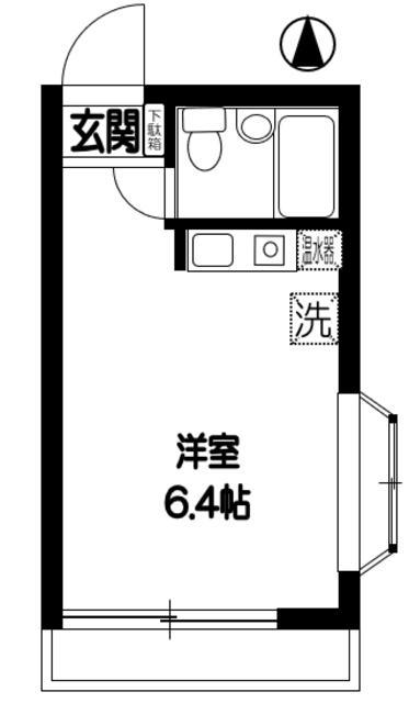 LENO桜新町(ワンルーム/1階)の間取り写真