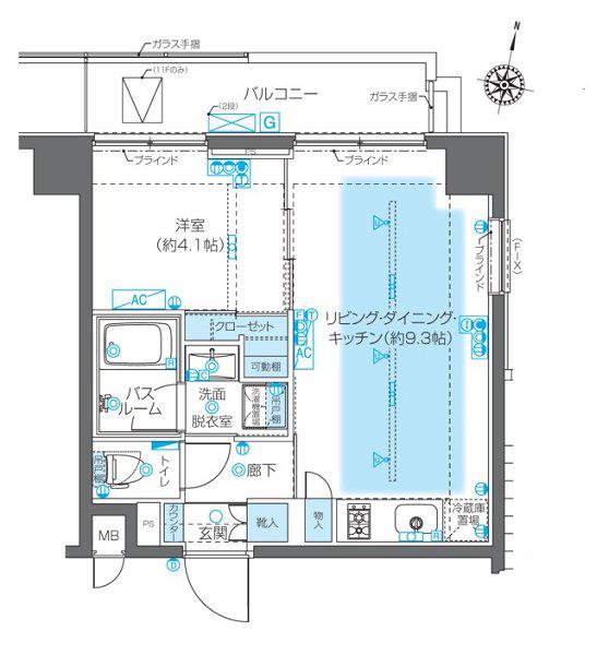 ZOOM神宮前(1LDK/10階)の間取り写真