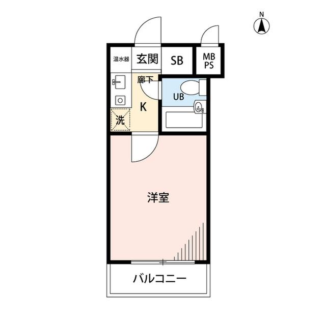 ロンスター三軒茶屋(1K/3階)の間取り写真