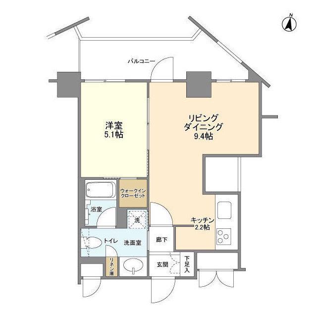 ベラスウィータ原宿(1LDK/5階)の間取り写真