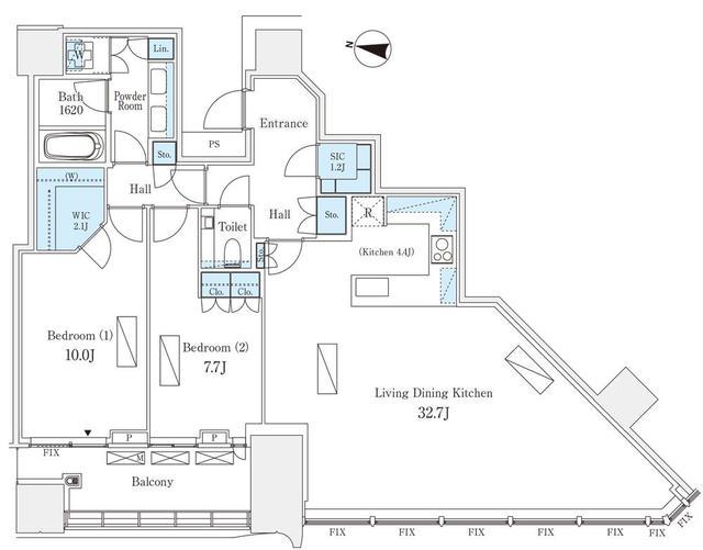 パークコート渋谷 ザ タワー 38階階 間取り