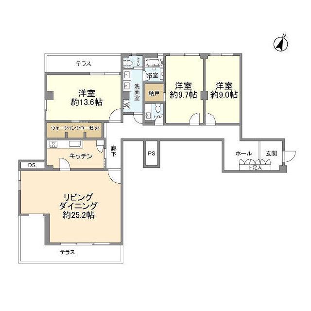 ベルテ表参道(3LDK/3階)の間取り写真