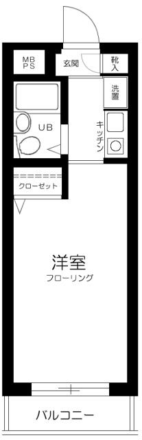 菱和パレス世田谷千歳台(1K/3階)の間取り写真