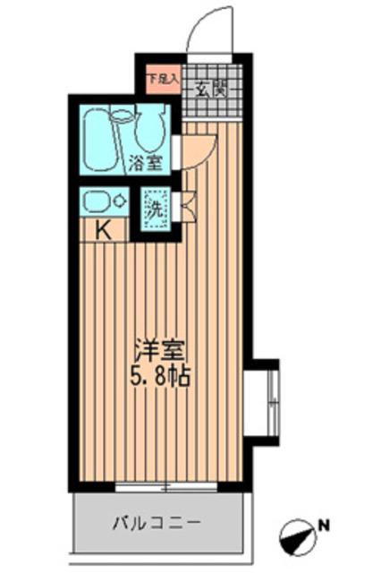 マメゾン西荻窪(ワンルーム/5階)の間取り写真
