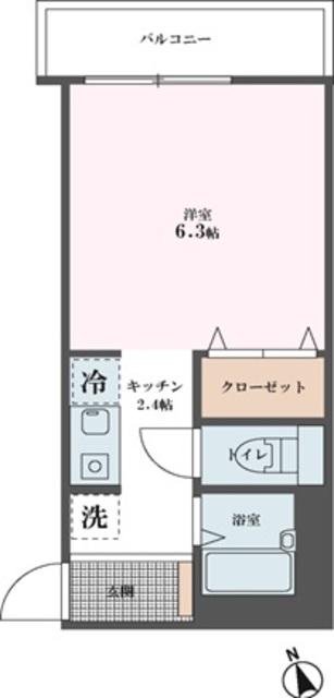 テル代官山(1K/2階)の間取り写真