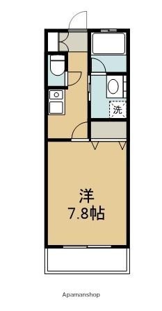 クレストヒル(1K/2階)の間取り写真