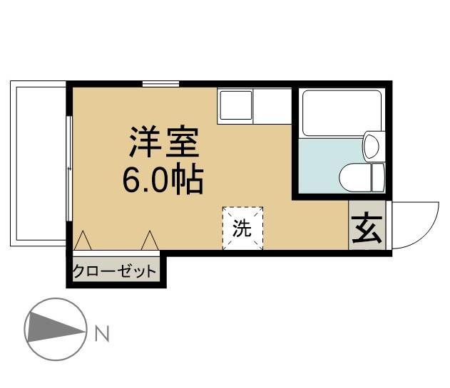 シャンヴォールIZUMI(ワンルーム/1階)の間取り写真