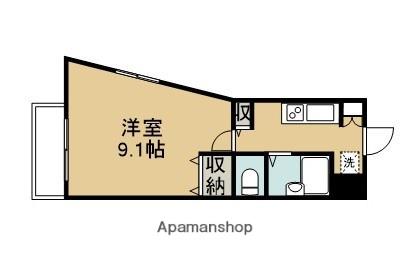 ベルコート美しが丘Ⅱ(1K/1階)の間取り写真