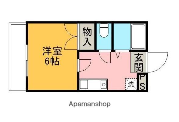 ラーチ鷺沼(1K/2階)の間取り写真