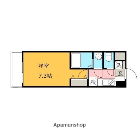 268AVENUE美しが丘(1K/B1階)の間取り写真