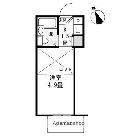 たまハウス(1K/2階)の間取り写真