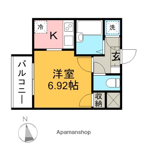 パレ・ホームズ宮崎台(ワンルーム/3階)の間取り写真