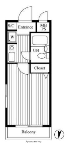 日神パレステージ宮崎台(1K/1階)の間取り写真